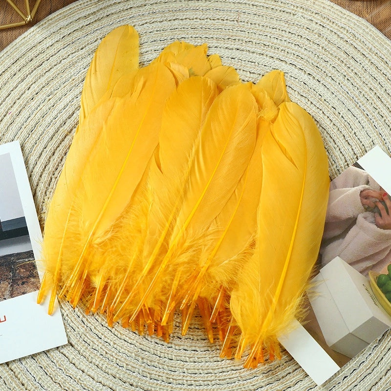 Elegant Solid Color Goose Feather Decoration|Home Decor Accessories