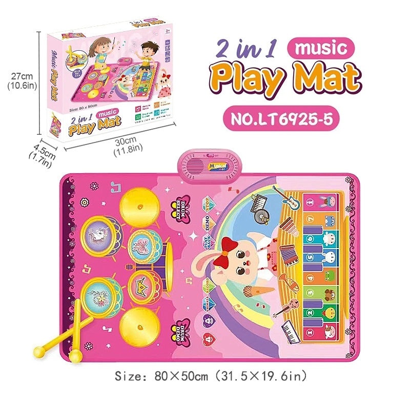 Early Learning Drum and Piano Music Blanket for Babies|Educational Toys