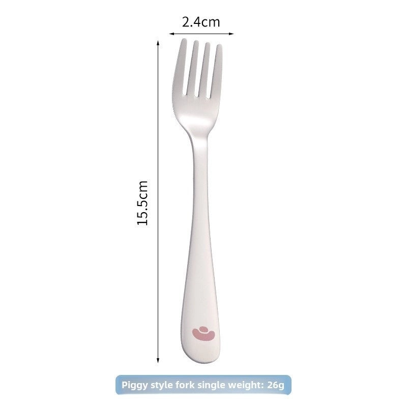 304 Stainless Steel Cartoon Baby Spoon Cute Feeding Spoon for Children Learning to Eat | Baby Feeding Accessories