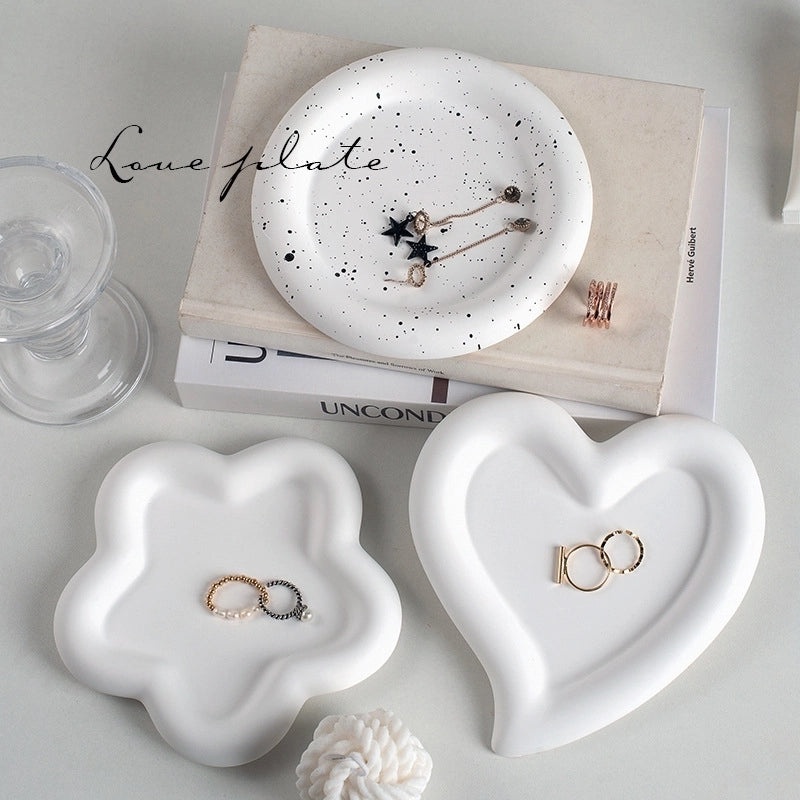 Love Flower Jewelry Display Plate for Photography Props Nail Art Small Objects Background|Photography Props
