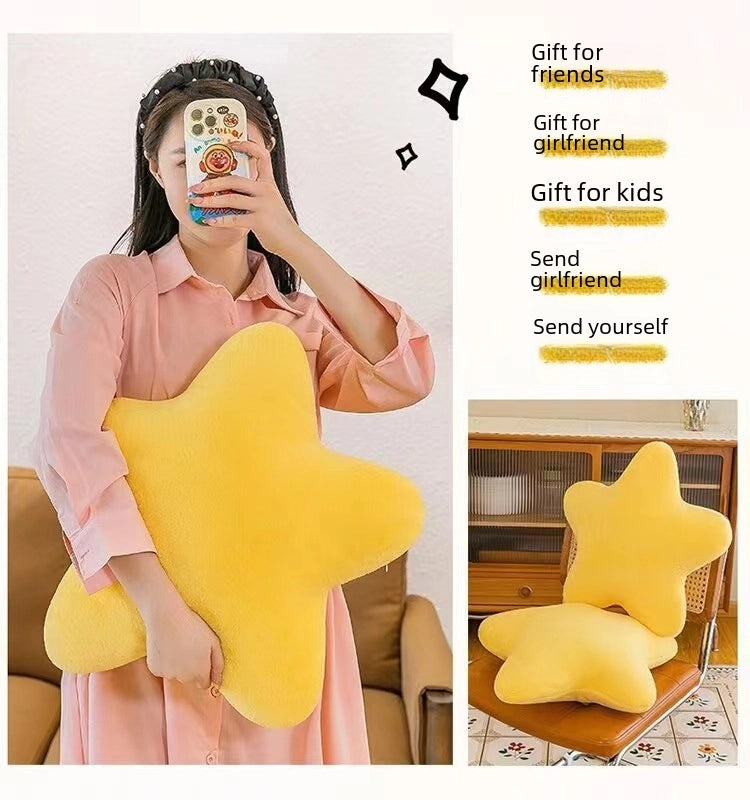 Nordic Star Plush Pillow Soft Cute Sleeping Toy Girls Gift Cream Pink|Home & Living Pillows & Throws