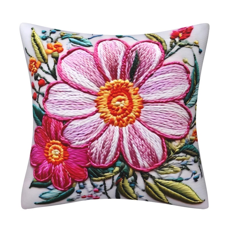 Elegant Minimalist Floral Polyester Pillow Covers for Couch and Sofa Decor|Home Decor & Living Room Accessories