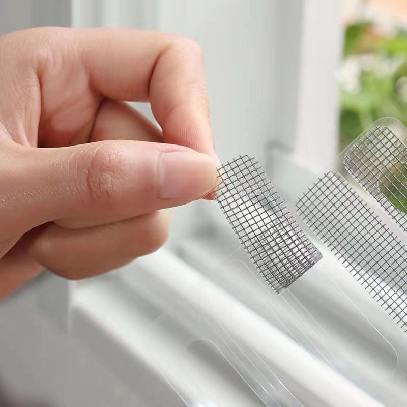 100 Pieces Aluminum Alloy Window Drain Cover Anti-mosquito Paste Repairable Screen Hole Patch|Home Improvement Accessories