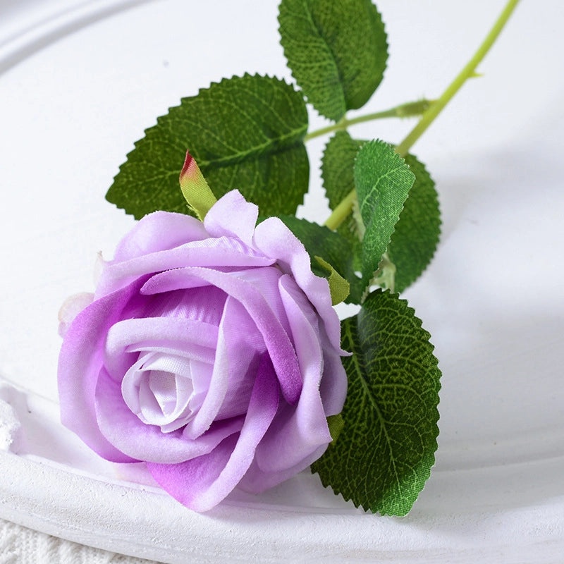 Artificial Rose Single Stem Flannel Flower for Home Wedding Valentine's Day Decoration|Home Decor & Wedding Accessories