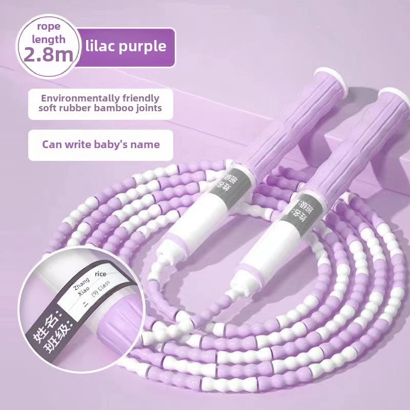 儿童专用运动竹制跳绳 高考小学生幼儿园适用|运动健身器材