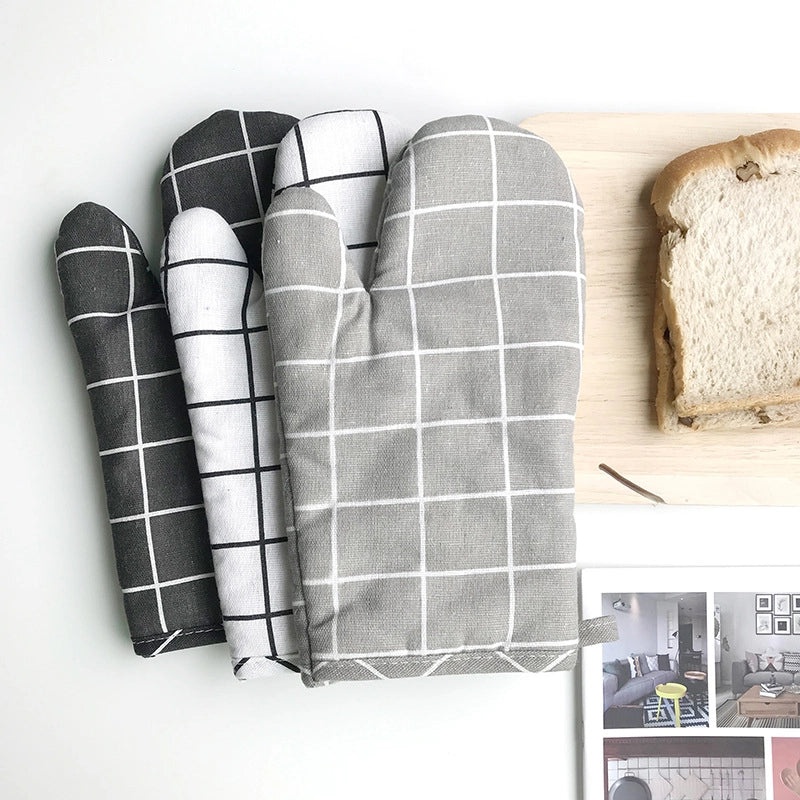 Nordic Style Heat Resistant Oven Gloves Microwave Oven Baking Gloves Anti-scalding Kitchen Gloves|Kitchen Accessories
