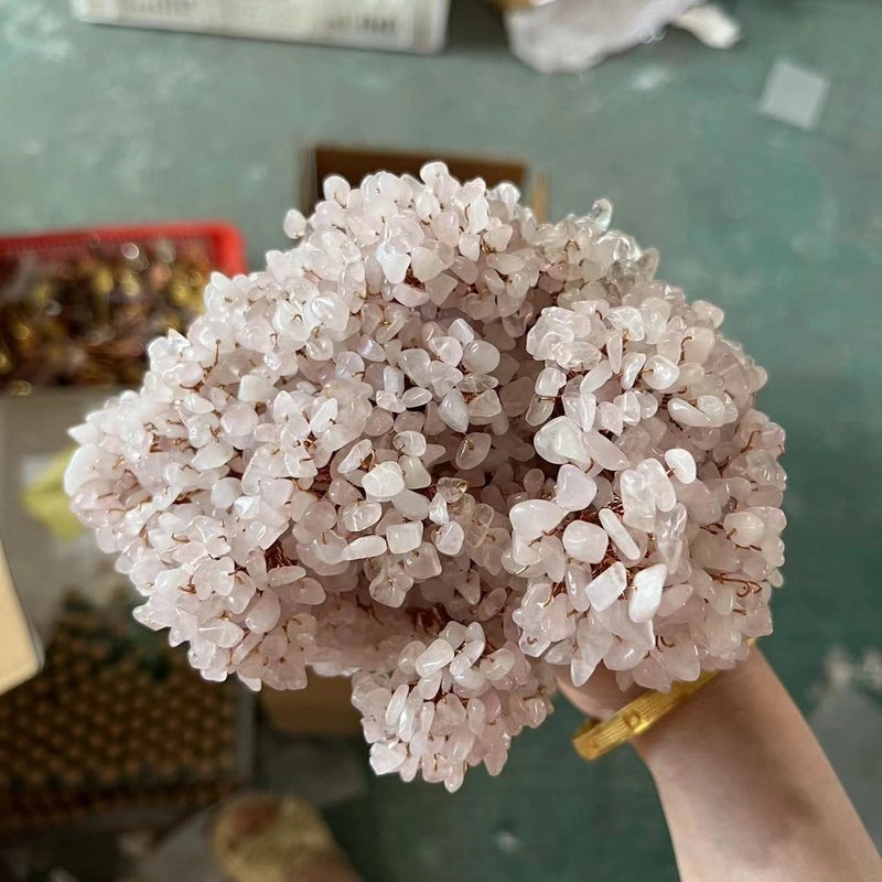 Irregular Rose Quartz Crystal Gravel Artificial Decorations Modern and Classic Style|Home Decor Accessories