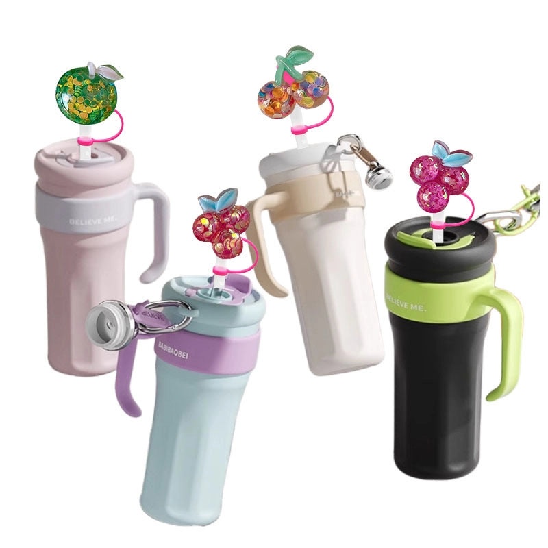 Pastoral Star Fruit Resin Straw Cap, Cute Casual Decorative Silica Gel Cover | Drinkware Accessories