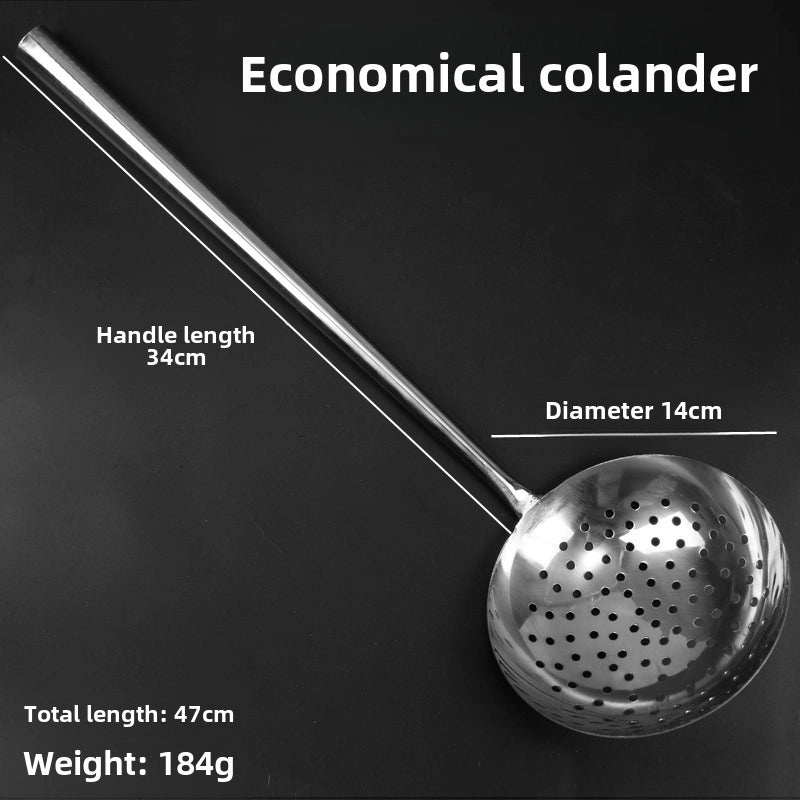 Stainless Steel Long Handle Spatula Chef Cooking Spoon Large Commercial Serving Porridge Spoon|Kitchen Utensils