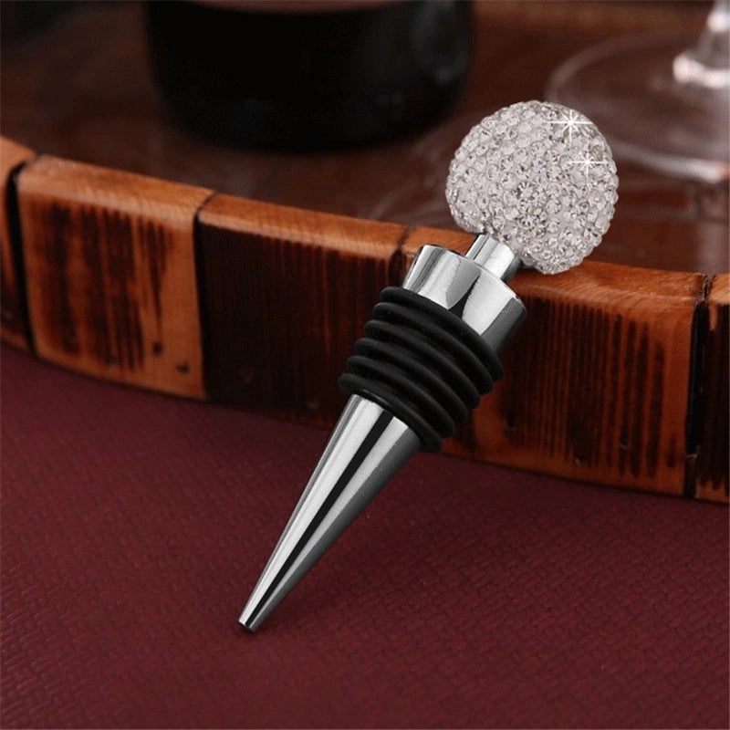 Colorful Rhinestone Wine Stopper Alloy Minimalist Design 1 Pc|Wine Accessories