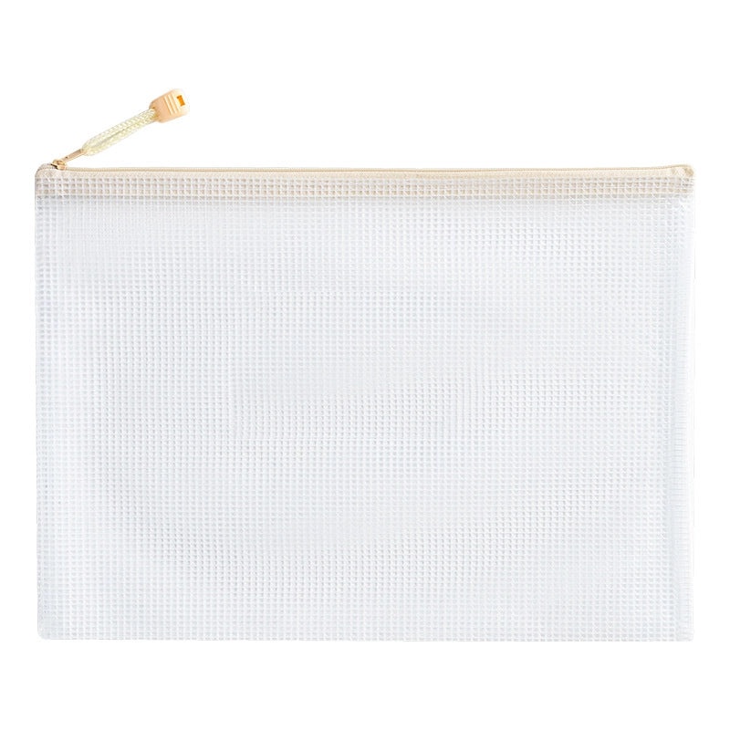2 Pieces A4 Transparent Waterproof PVC Zipper Storage Bags for Student Subject Organization|Stationery & Office Supplies