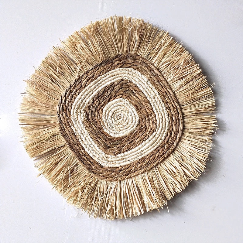 Ethnic Straw Wall Hanging Moroccan Style Home Decor Sofa Bedside Accent|Home Decor