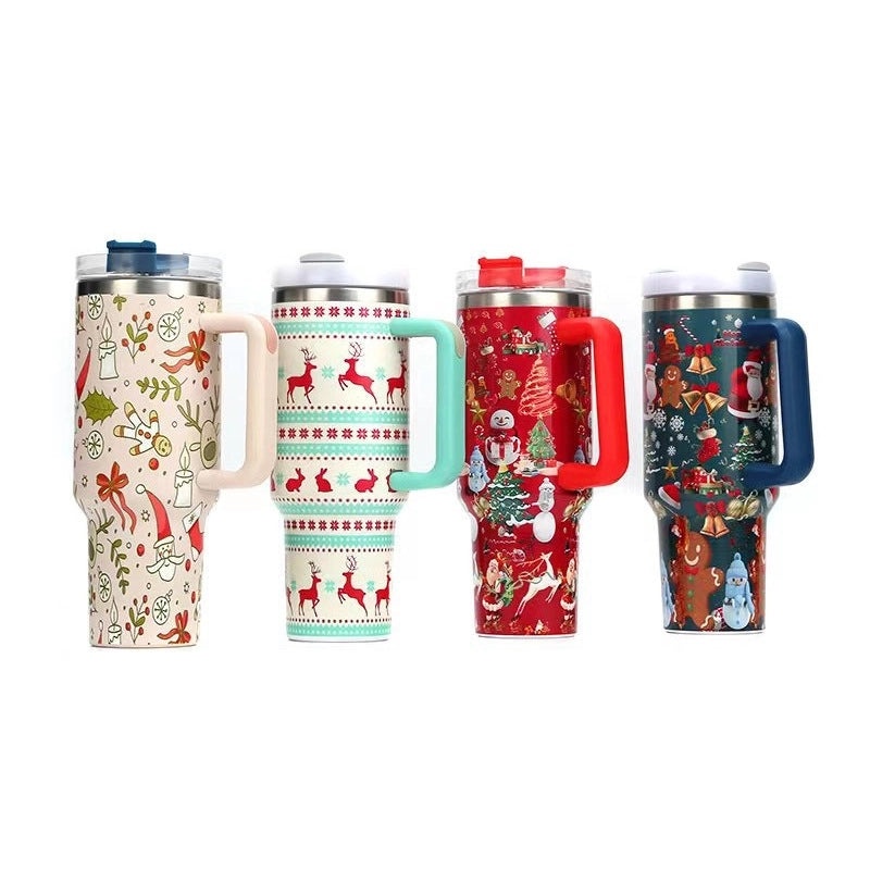 Festive Cartoon Stainless Steel Water Bottle for Christmas | Kitchen & Dining