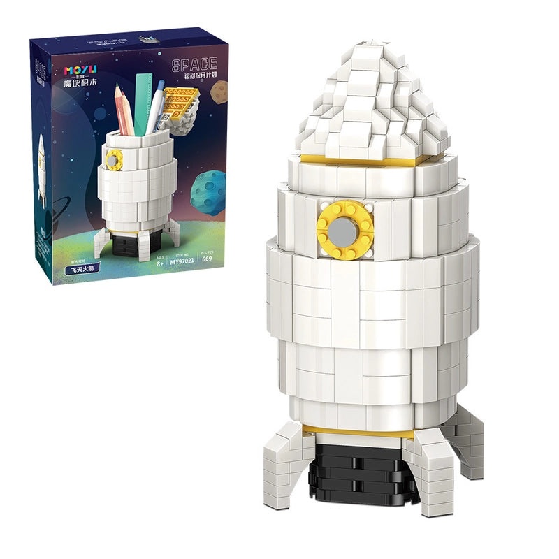 Glowing Astronaut Pen Holder for Students | Educational Desk Accessories