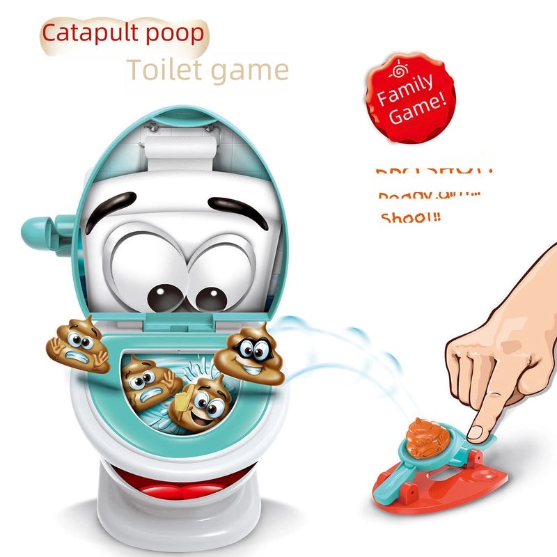 Toilet Catapult Poop Toss Game Family Fun Parent-Child Interactive Toy | Family Board Games