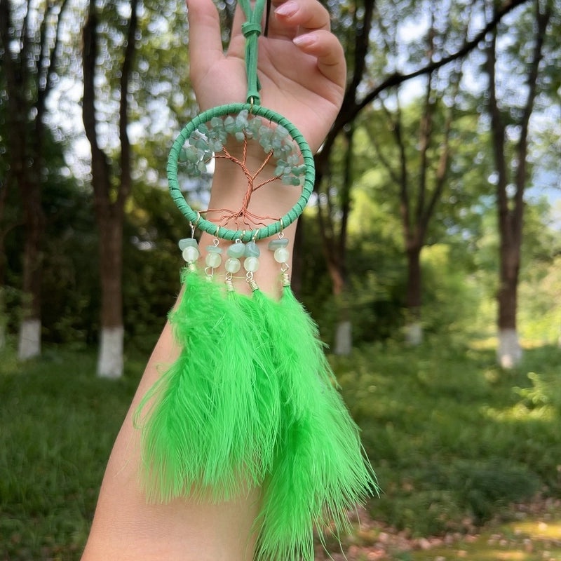 Elegant Round Faux Crystal Dreamcatcher for Car Interior | Car Accessories