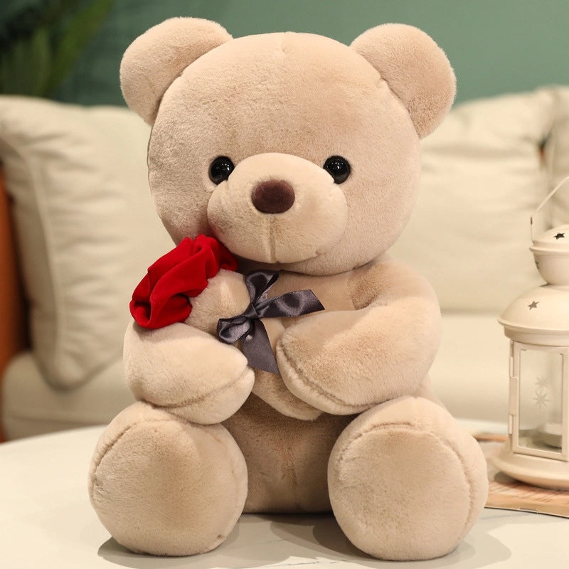 Cute Cartoon Rose Teddy Bear Plush Toy for Girls Valentine's Day Gift | Gifts & Plush Toys