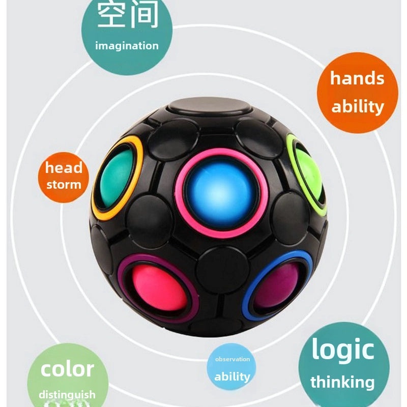 Puzzle Palm 12-Hole Football Puzzle Ball Puzzle Cube Glow Gyro Toy | Puzzle & Brain Teasers