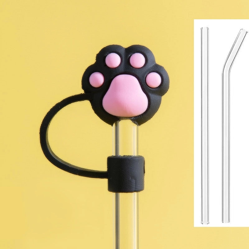 Silica Gel Flower Straw Cap for Drinks, Casual Elegant Decorative Cover, 1 Piece|Drinkware Accessories