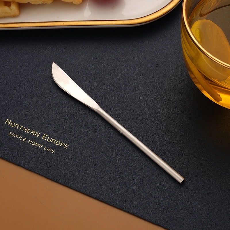 Japanese-style 304 Stainless Steel Long Handle Dessert Spoon Coffee Stirring Spoon Small Fruit Fork Ice Cream Spoon | Kitchen & Dining Utensils