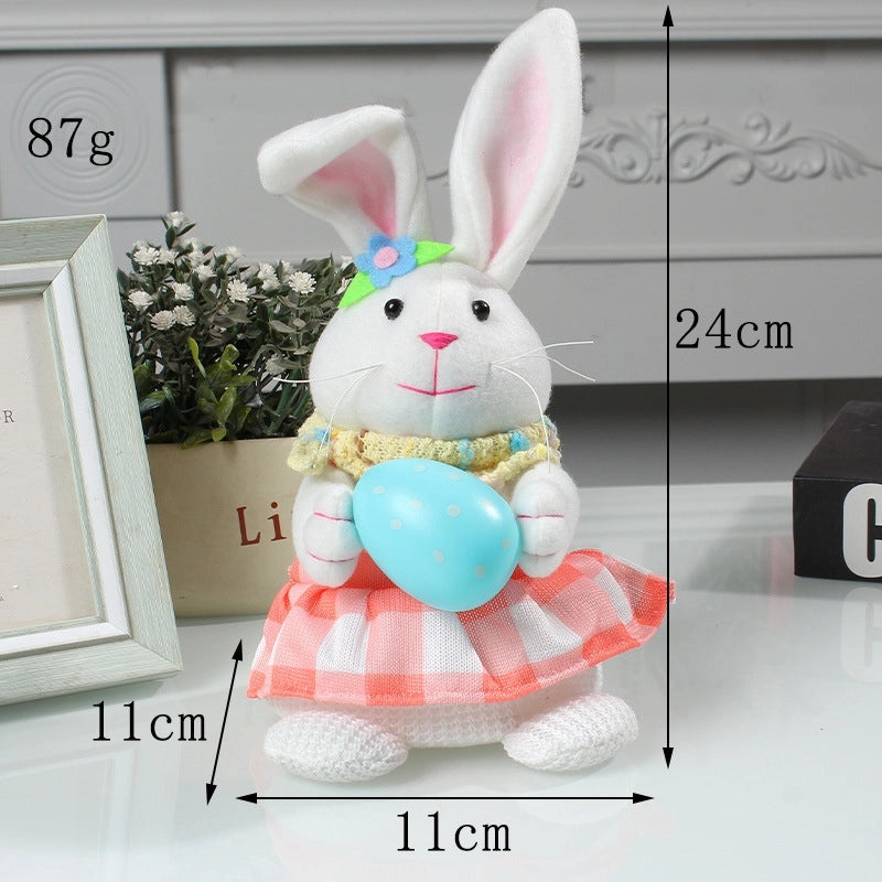 Luminous Easter Rabbit Toy Cute Cartoon Radish Egg Holder Desktop Decoration|Home Decor Accessories