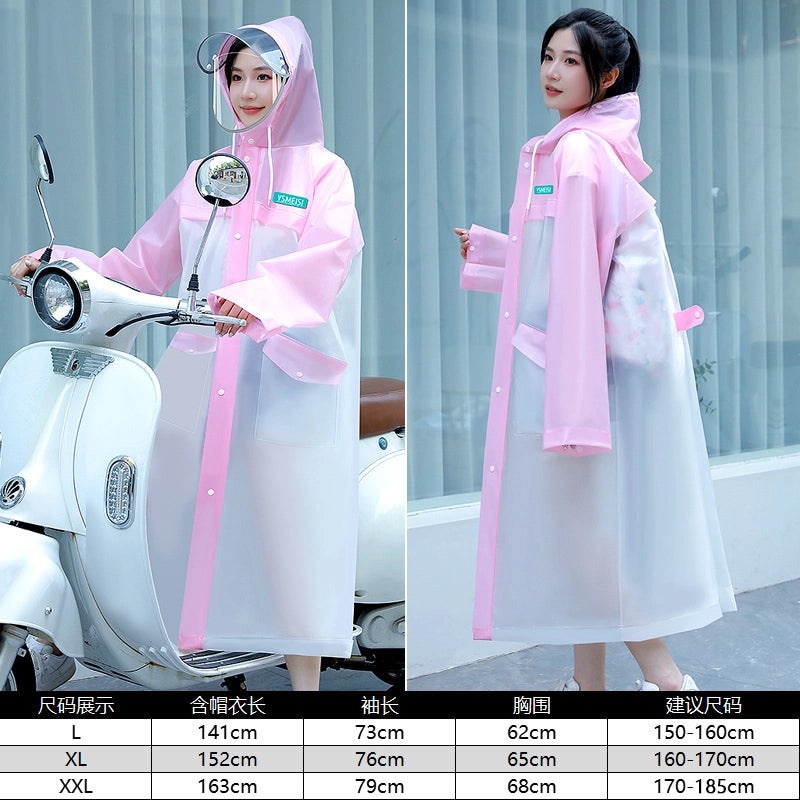 Unisex Electric Vehicle Waterproof Raincoat Hooded Poncho Long Full-Body Stormproof Outdoor Riding Gear|Outdoor & Sports Accessories