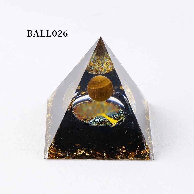 Minimalist Natural Crystal Pyramid Ornament Small Conical Decorative Crystal Piece|Home Decor Accessories