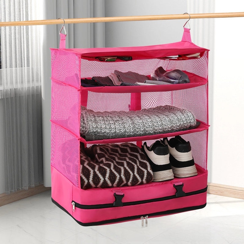 Three-layer Hanging Storage Bag for Clothes and Books | Home Storage & Organization