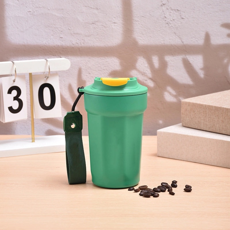 Unisex 316 Stainless Steel Outdoor Travel Coffee Mug Octagonal Flip Lid