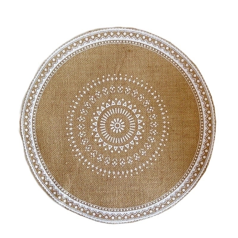 Vintage Floral Linen Placemat|Dining Table Accessories