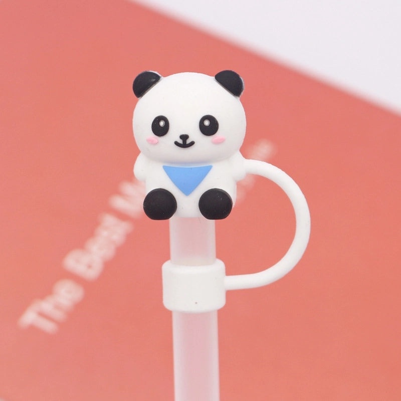 Silicone Animal Straw Cap Cover - Cute Casual Decorative Drink Accessory | Drinkware Accessories