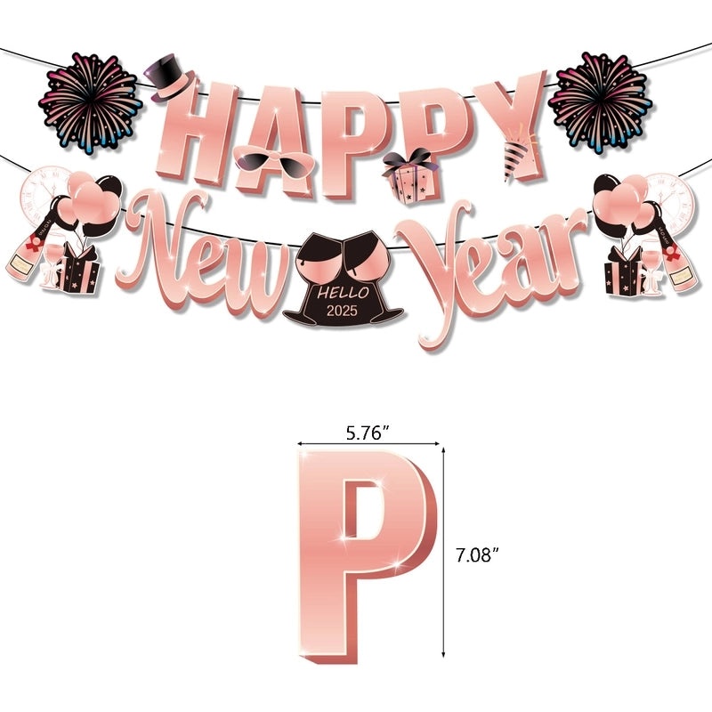 2025 New Year Minimalist Letter Emulsion Balloons for Holiday Party Decorations|Party Supplies & Decorations