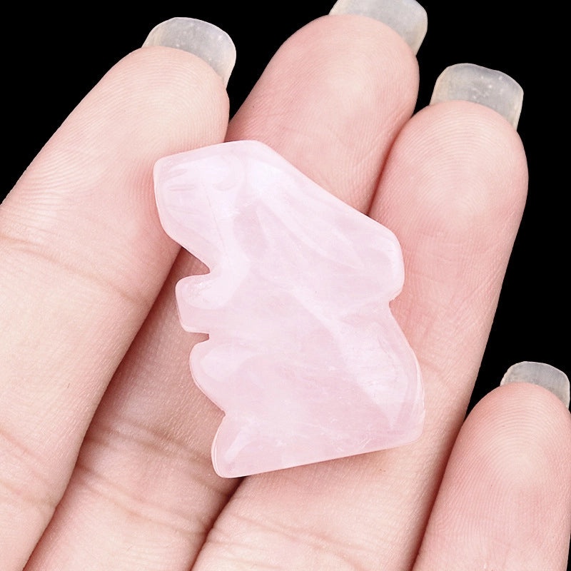 Adorable Rabbit Shaped Natural Crystal Agate Ornament for Home Decor | Home Decor & Accessories