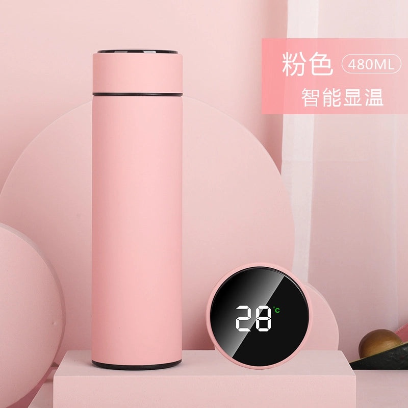智能温度测量保温杯 LED触控显示水杯 哑光创意商务礼品 定制LOGO|智能温控水杯