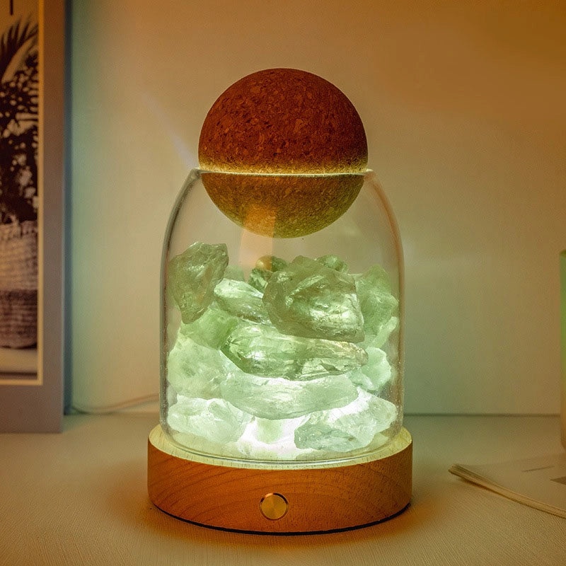 Chinoiserie Style Geometric Crystal Aromatherapy Night Lamp Decorative Lighting Accessories|Home Decor & Lighting