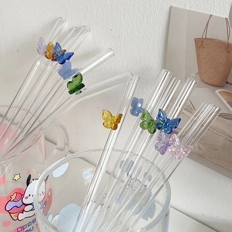 Animal Design Glass Drinking Straw | Kitchen & Dining Accessories