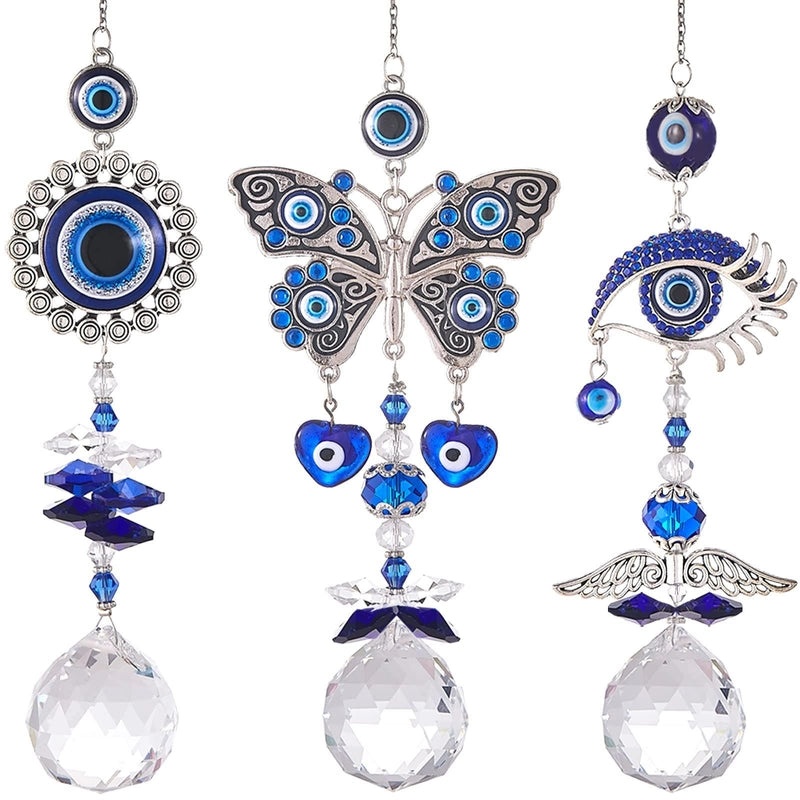 Elegant Devil's Eye Butterfly Crystal Pendant Set | Jewelry & Accessories