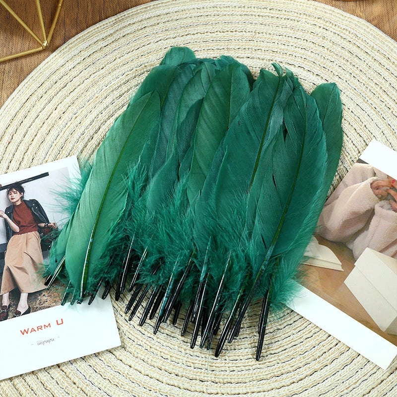 Elegant Solid Color Goose Feather Decoration|Home Decor Accessories