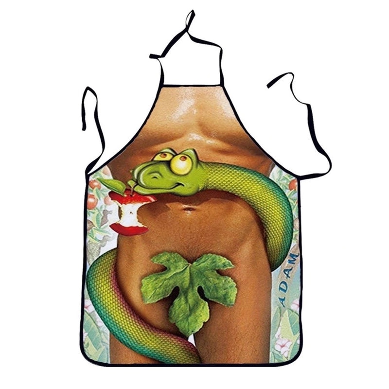 Stylish Cartoon Linen Apron for Kitchen Cooking|Kitchen & Dining