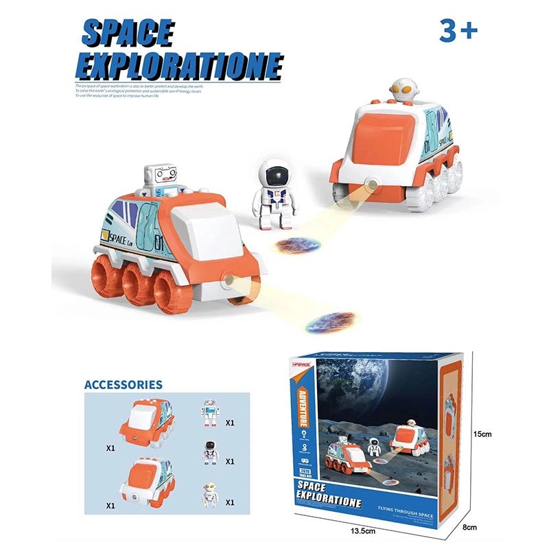 DIY Space Rocket Toy with Light, Music & Projection | Educational Science Baby Toy | Kids Rocket Assembly Kit|Educational Toys