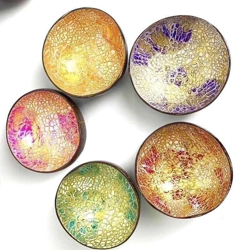 Natural Coconut Shell Charcoal Tableware Plate | Eco-Friendly Dining Accessories