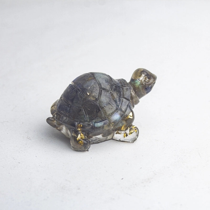 Cute Cartoon Tortoise Resin Figurine | Home Decor & Ornaments