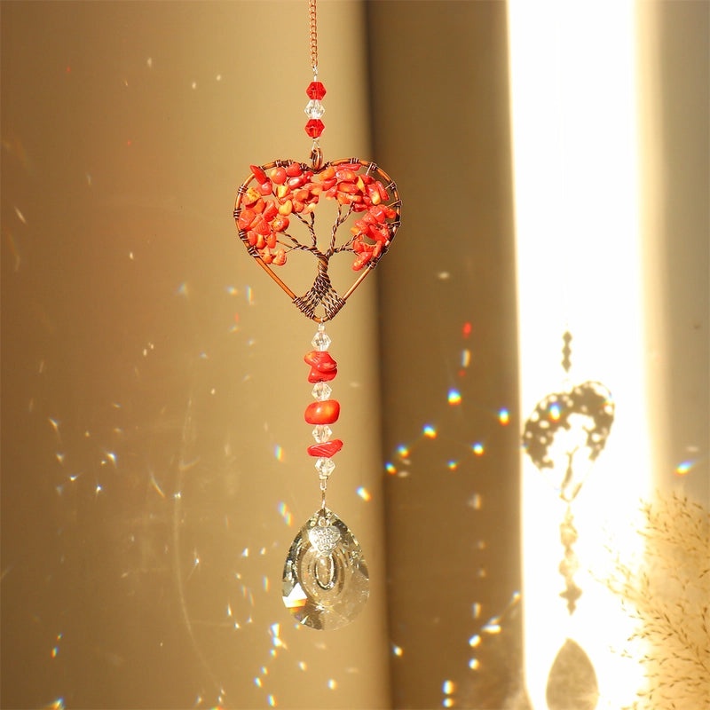 Romantic Heart-Shaped Crystal Pendant Charming Artificial Decoration for Home|Home Decor & Accessories