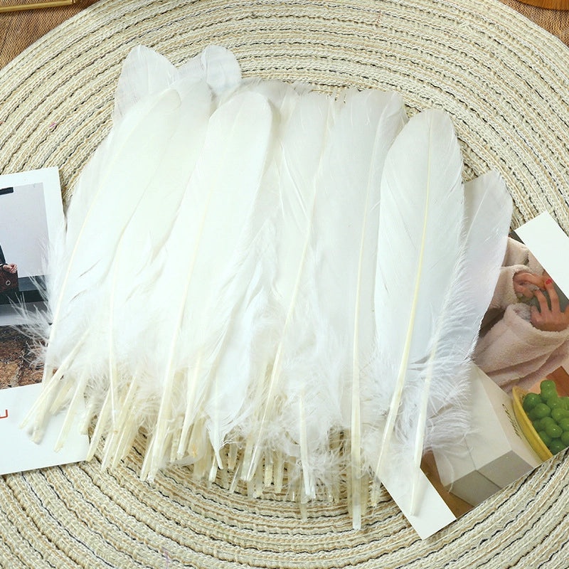 Elegant Solid Color Goose Feather Decoration|Home Decor Accessories