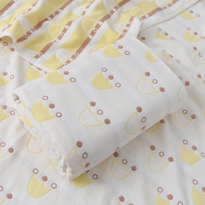 Soft Cotton Gauze Baby Bath Towel 110x110cm Wrap Jacquard Quilt Spring Summer|Baby Bath Towels & Quilts