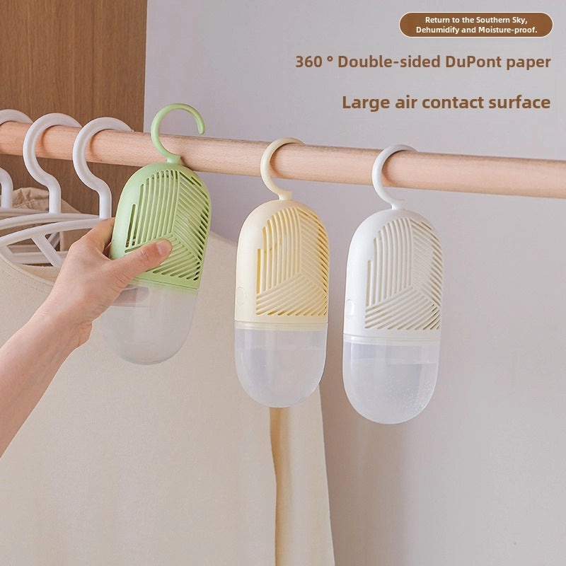 Wardrobe Hanging Dehumidifier Moisture Absorbing Bag for Dormitory Indoor Desiccant|家居除湿用品