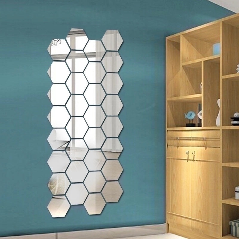 Stylish Geometric Hexagon Acrylic Wall Decal|Home Decor Wall Stickers