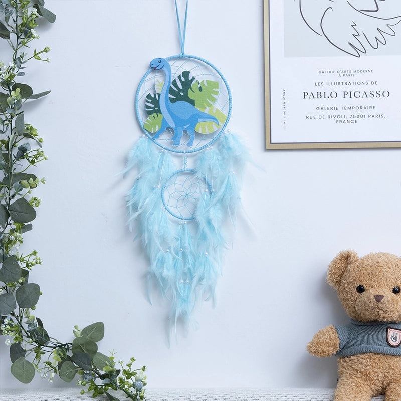 Nordic Green Dinosaur Head Dreamcatcher Pendant Kids Room Decor Photography Prop Home Ornament|Home Decor