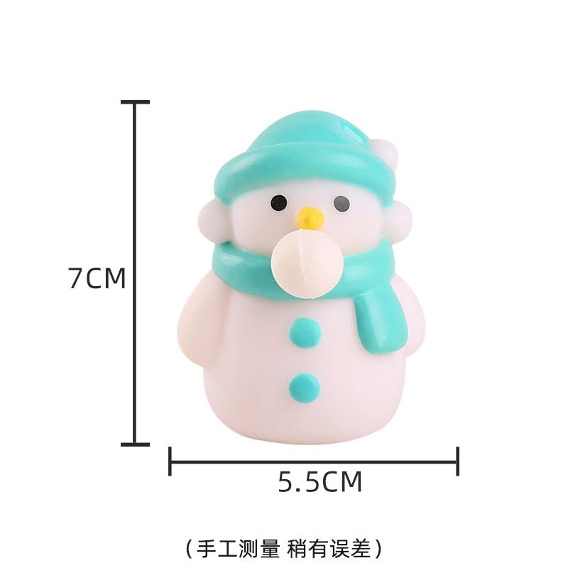 Christmas Squishy Animal Toys Santa Claus Snowman Soft PVC TPR Stress Relief Gifts|Squishy Toys & Stress Relief