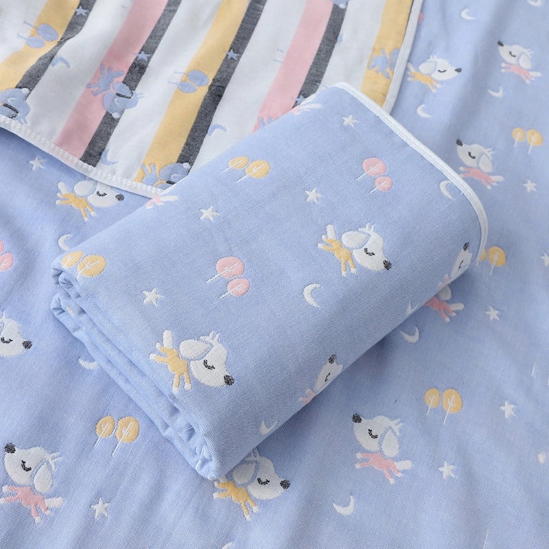 Soft Cotton Gauze Baby Bath Towel 110x110cm Wrap Jacquard Quilt Spring Summer|Baby Bath Towels & Quilts